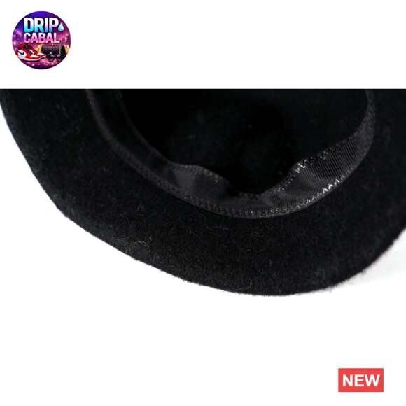 Faux Wool Felt Bucket Hat Winter Warm Foldable Adjustable Rope